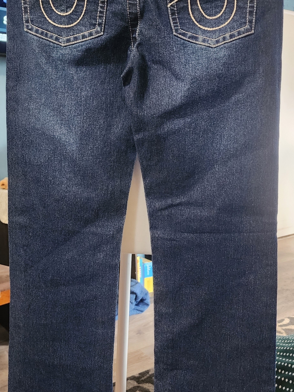 True Religion Kids Dark Indigo Jeans with Contrast Stitching Sz 12 NWT